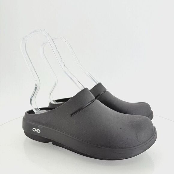 OOFOS Women's OOcloog Mule Size 9 Recovery Shoe Slip On Black Stress Relief - Picture 1 of 16